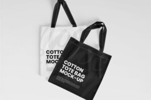 Cotton tote bags mockup