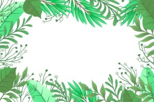 Cover nature botanical banner green border beautiful art forest vector