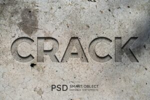 Crack text style effect