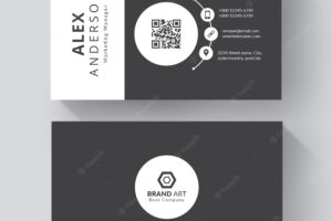 Creative black and white business card template