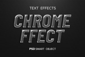 Creative metallic text effect