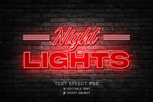 Creative neon text effect