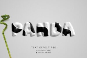 Creative panda text effect
