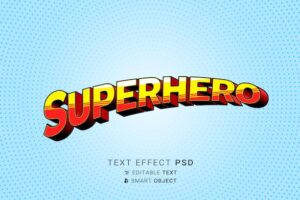 Creative super hero text effect