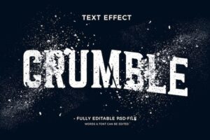 Crumble text effect