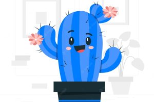 Cute cactus concept illustration