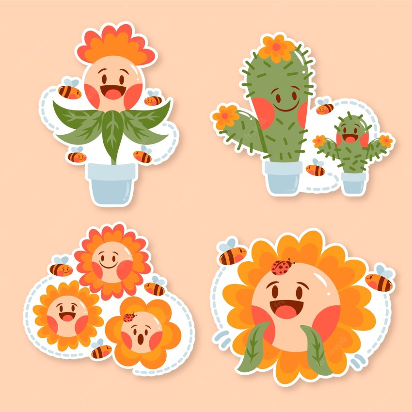 Cute sticker set collection
