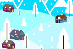 Cute vector background winter snow
