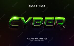 Cyber text effect design