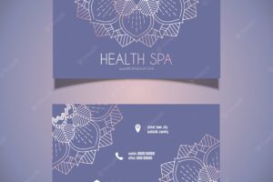 Decorative business card with mandala design