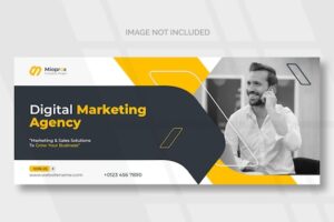 Digital marketing facebook cover and web banner template