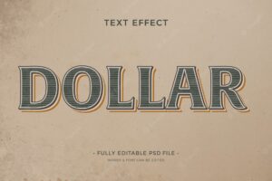 Dollar text effect