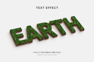 Earth text effect