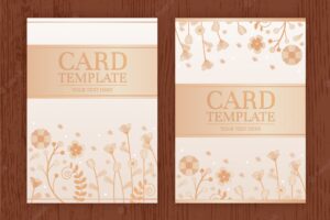 Elegant business card template with floral style