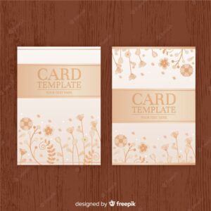 Elegant business card template with floral style