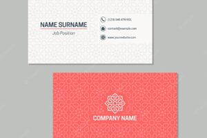 Elegant business card with mandala