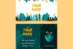 Elegant  business card with nature concept