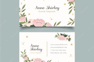 Elegant floral business card template