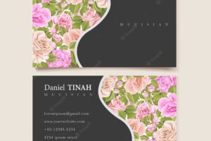 Elegant floral business card