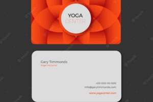 Elegant floral yoga card