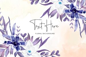 Elegant hand drawn floral background design