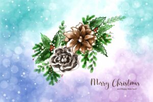 Elegant merry christmas holiday card background