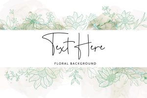 Elegant outline floral background design