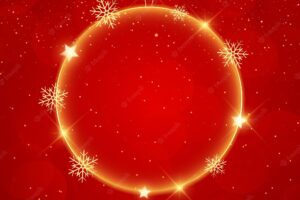 Elegant red and gold christmas bauble background