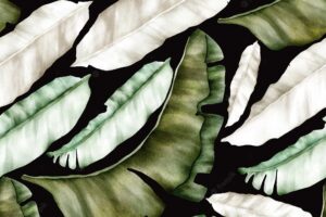 Elegant seamless pattern tropical leaves design