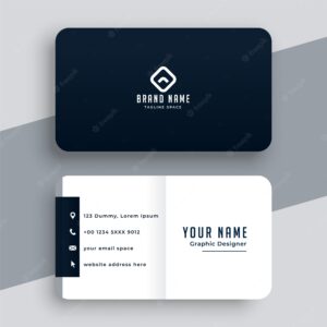 Elegant simple black and white business card template