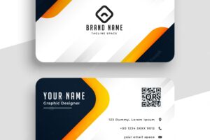 Elegant yellow modern business card template