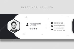Email signature template design or facebook cover page template