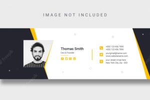Email signature template design or facebook cover template