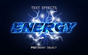 Energy text effect smart object