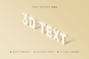 Extrusion style text effect