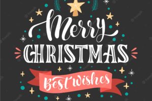 Festive christmas message lettering