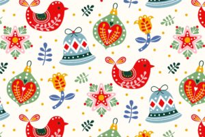 Flat christmas season pattern design