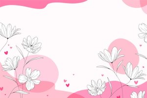 Flat design floral background