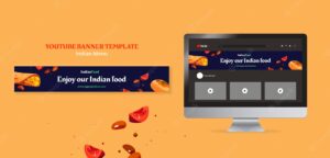 Flat design indian menu template