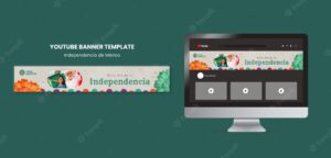 Flat design mexican independence day template