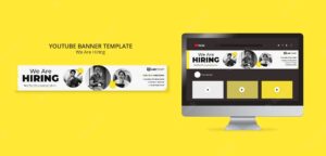 Flat design we are hiring template
