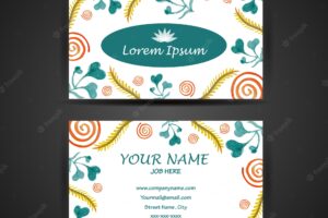 Floral business card design