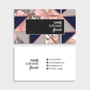 Floral business card set.