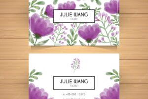 Floral corporate card in watercolor style