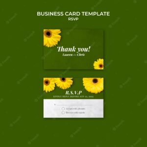 Floral rsvp template design