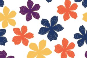 Floral seamless texture with flowers