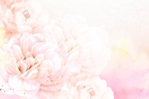 Flower background with aesthetic border vector, remixed from vintage public domain images