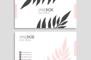 Flower business cards template