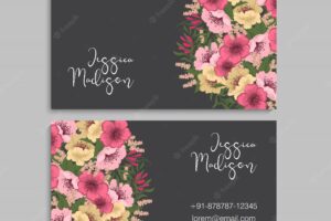 Flower business cards