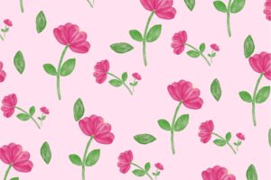 Flower watercolor pattern vector colorful style